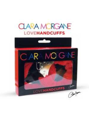 Menottes en métal et fausse fourrure rouge Clara Morgane - CM19164